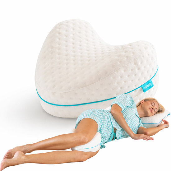AirSleeperz® SoftLife Kniekussen Memory Foam – Orthopedisch 25x25x15 cm