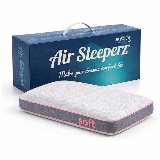 AirSleeperz® SoftLife Memory Foam Zacht Hoofdkussen 60x40 cm
