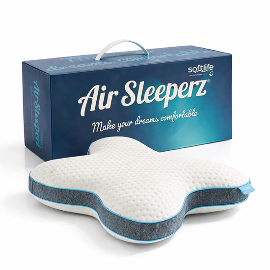 AirSleeperz® SoftLife Ergonomisch Vlinderkussen Memory Foam 57x45 cm