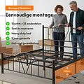 AirSleeperz® metalen bedframe Eva Black 160x200 cm - 2 persoons