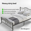 AirSleeperz® metalen bedframe Eva Black 160x200 cm - 2 persoons