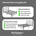 AirSleeperz® metalen bedframe Eva Black 140x200 cm - 2 persoons