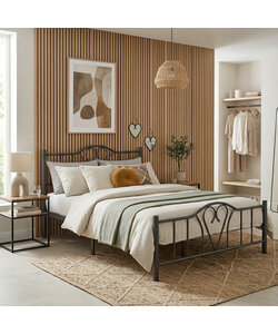 metalen bedframe Eva Black 140x200 cm - 2 persoons