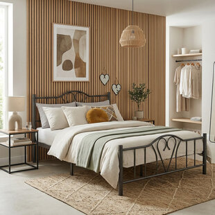 metalen bedframe Eva Black 140x200 cm - 2 persoons