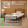 AirSleeperz® metalen bedframe Eva Black 90x200 cm - 1 persoons