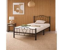 metalen bedframe Eva Black 90x200 cm - 1 persoons