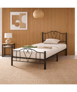 metalen bedframe Eva Black 90x200 cm - 1 persoons