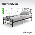 AirSleeperz® metalen bedframe Eva Black 90x200 cm - 1 persoons