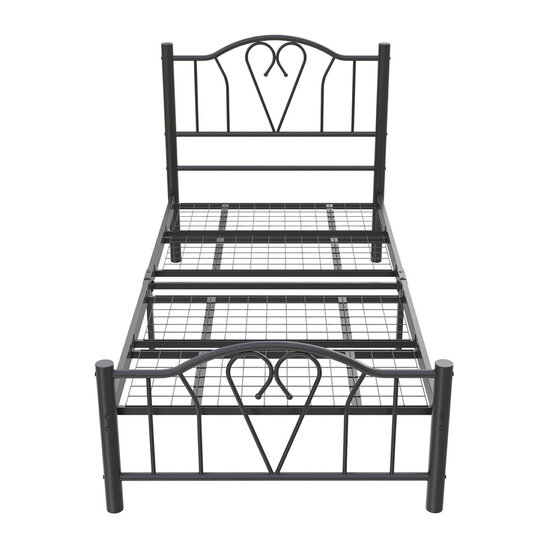 AirSleeperz® metalen bedframe Eva Black 90x200 cm - 1 persoons