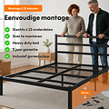 AirSleeperz® metalen bedframe Job Black 160x200 cm - 2 persoons