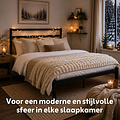 AirSleeperz® metalen bedframe Job Black 160x200 cm - 2 persoons