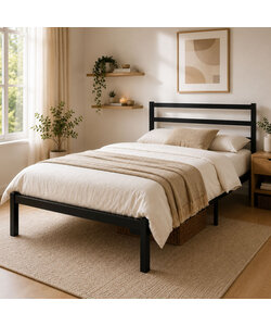 metalen bedframe Job Black 160x200 cm - 2 persoons