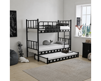 metalen stapelbed Emma Family Black 90x200x175 cm