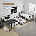 AirSleeperz® metalen stapelbed Emma Family Black 90x200x175 cm