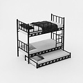 AirSleeperz® metalen stapelbed Emma Family Black 90x200x175 cm