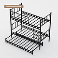 AirSleeperz® metalen stapelbed Emma Family Black 90x200x175 cm