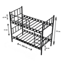 AirSleeperz® metalen stapelbed Emma Family Black 90x200x175 cm