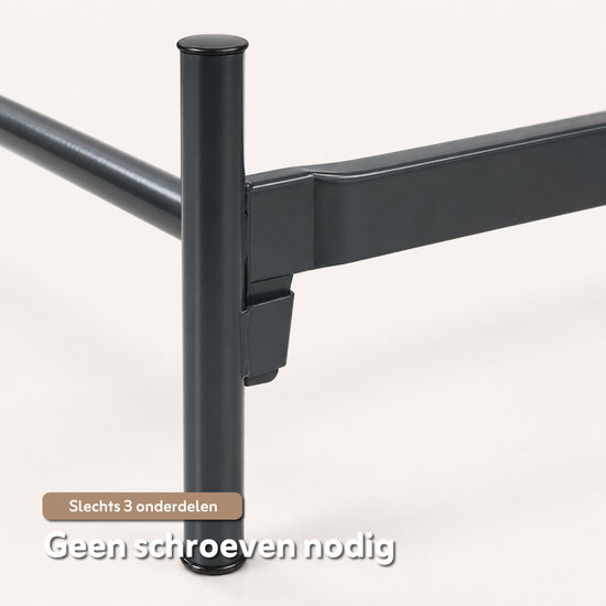 AirSleeperz® Metalen projectbed Manon 90x200 cm - 1 persoons