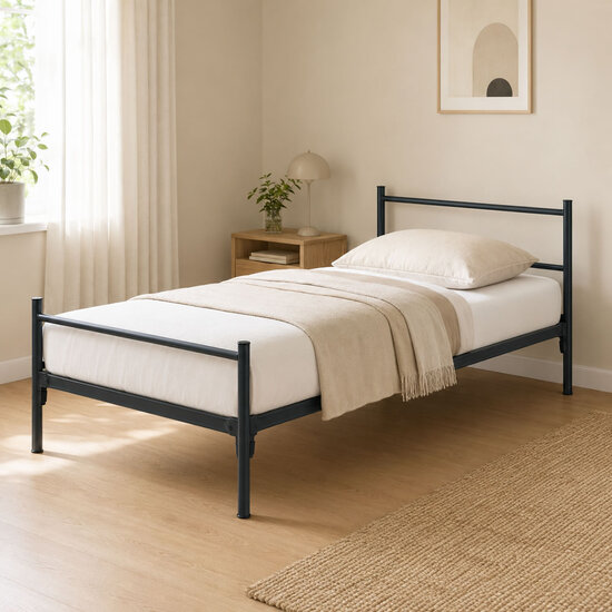 AirSleeperz® Metalen projectbed Manon 90x200 cm - 1 persoons