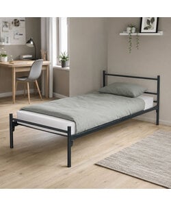 Metalen projectbed Manon 90x200 cm - 1 persoons