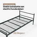 AirSleeperz® Metalen projectbed Manon 90x200 cm - 1 persoons