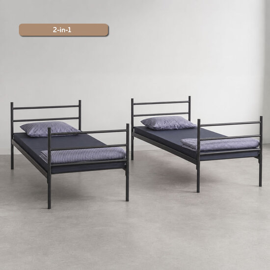 AirSleeperz® Metalen project stapelbed Linda 90x200x175 cm