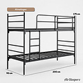 AirSleeperz® Metalen project stapelbed Linda 90x200x175 cm