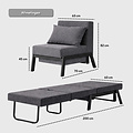 AirSleeperz® metalen slaapfauteuil Noud Black 63x70x82 cm - 1 persoons - 2eKans