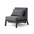 AirSleeperz® metalen slaapfauteuil Noud Black 63x70x82 cm - 1 persoons - 2eKans