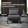 AirSleeperz® metalen slaapfauteuil Noud Black 63x70x82 cm - 1 persoons - 2eKans