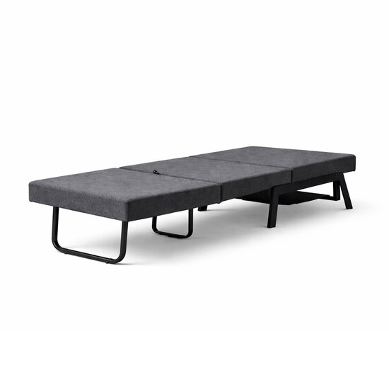 AirSleeperz® metalen slaapfauteuil Noud Black 63x70x82 cm - 1 persoons - 2eKans