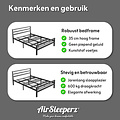 AirSleeperz® metalen bedframe Job Black 160x200 cm - 2 persoons | 2eKans