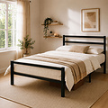 AirSleeperz® metalen bedframe Job Black 160x200 cm - 2 persoons | 2eKans