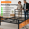 AirSleeperz® metalen bedframe Job Black 160x200 cm - 2 persoons | 2eKans