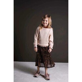 Like Flo Meisjes rok - AOP mesh lang - Camel