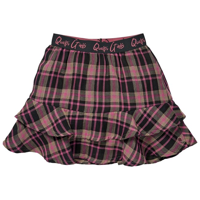 Quapi Meisjes rok - Kendra - AOP Zand geruit