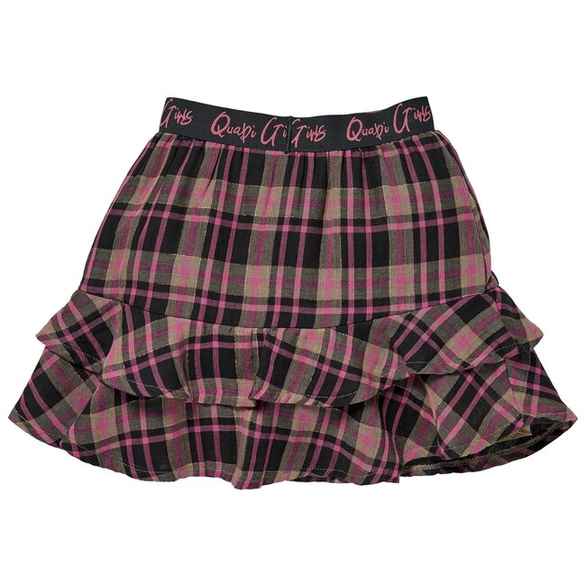Quapi Meisjes rok - Kendra - AOP Zand geruit