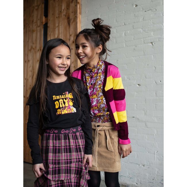 Quapi Meisjes rok - Kendra - AOP Zand geruit