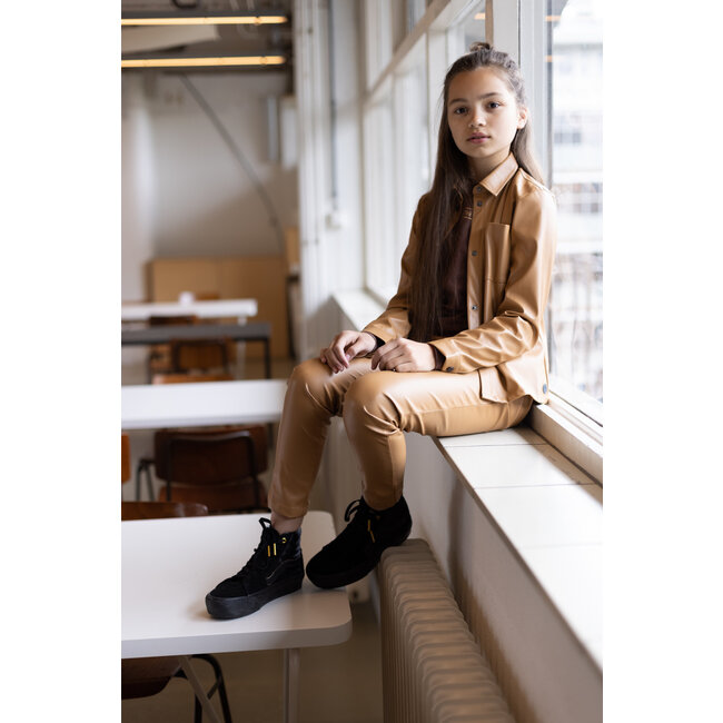 LEVV Meisjes broek - Rosina - Bruin caramel