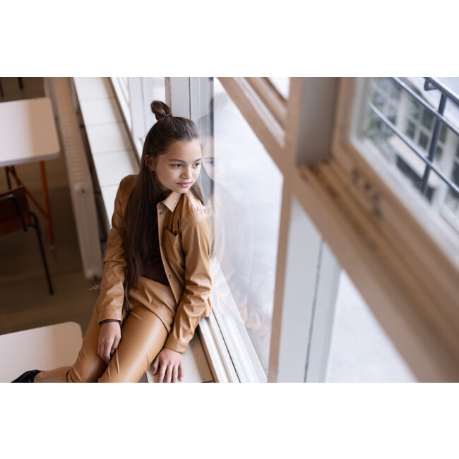 LEVV Meisjes broek - Rosina - Bruin caramel