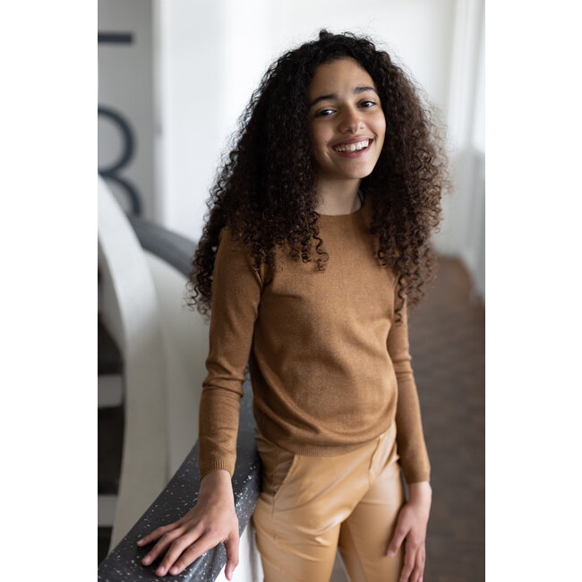 LEVV Meisjes broek - Rosina - Bruin caramel