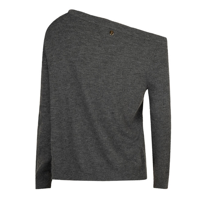 Jacky Luxury Meisjes sweater gebreid - Grijs melange