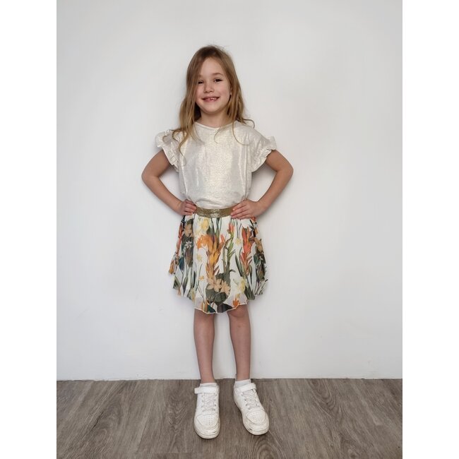 Like Flo Meisjes plooirok AOP - Leaf