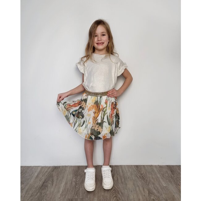 Like Flo Meisjes plooirok AOP - Leaf