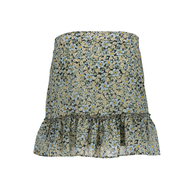 Geisha Meisjes rok - Blauw bloemen