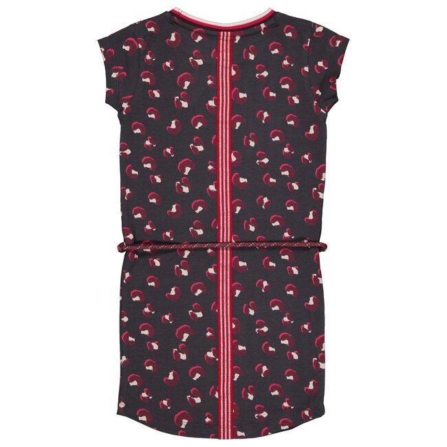 Quapi Meisjes jurk - Maaike - AOP grijs animal