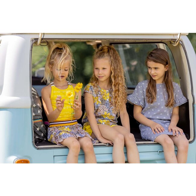 Quapi Meisjes t-shirt - Megan - AOP zand animal bloemen