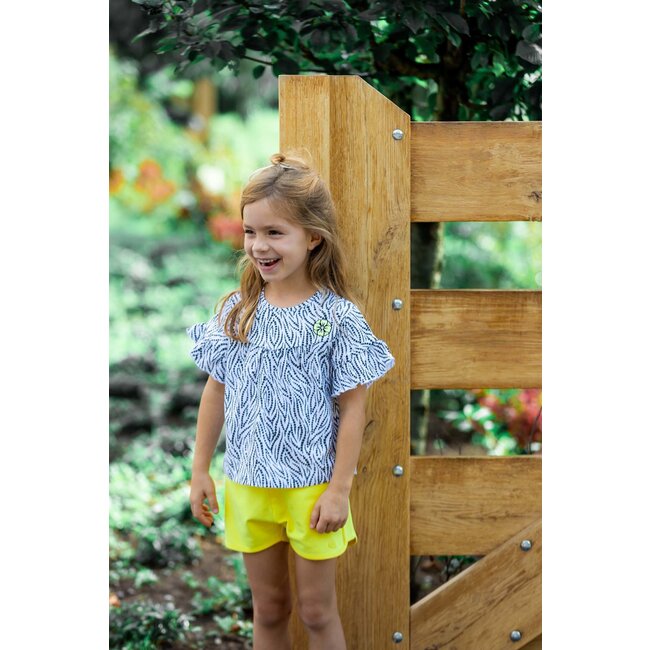 Quapi Meisjes t-shirt - Meri - AOP zwart zebra