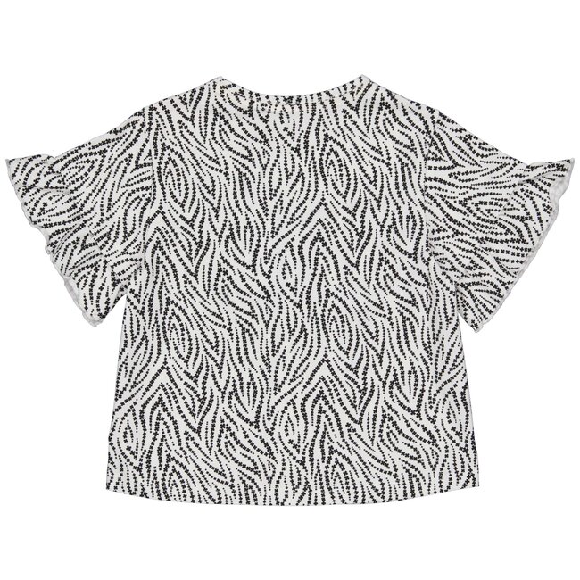 Quapi Meisjes t-shirt - Meri - AOP zwart zebra