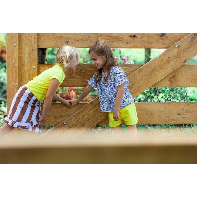 Quapi Meisjes t-shirt - Meri - AOP zwart zebra